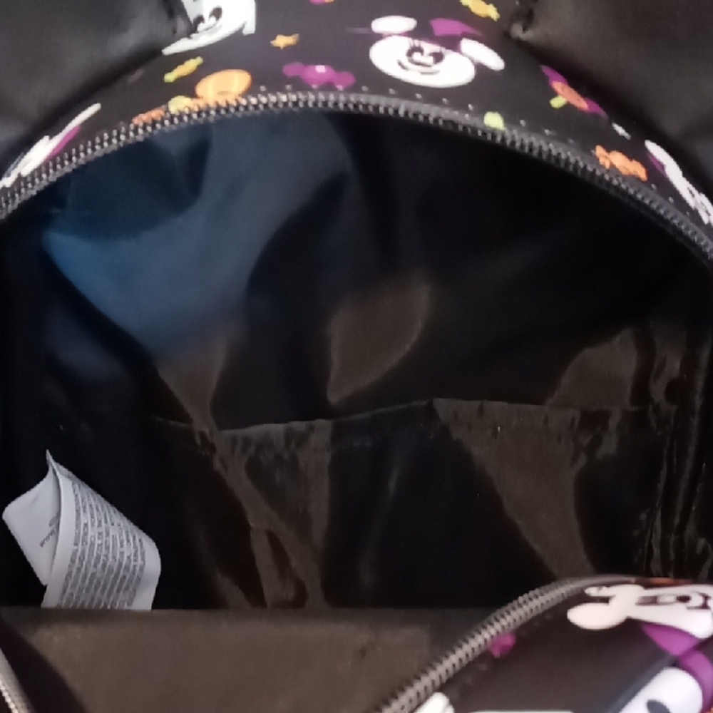 Loungefly Disney Halloween Mickey Backpack - Black, Orange, White - Picture 6 of 8
